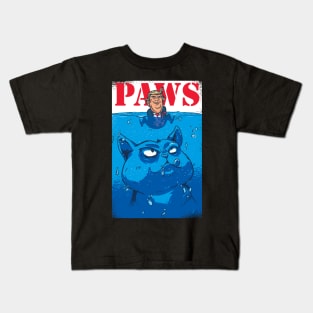 Paws Cat and Trump ,Funny Anti Trump 2020 Kids T-Shirt